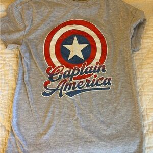 Marvel Gray Captain America Tee